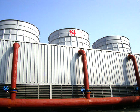 Fiberglass cross flow cooling tower